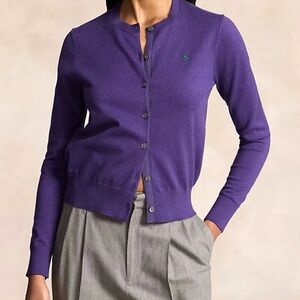 Polo Ralph Lauren Pima Cotton Blend Purple Women's Sweater